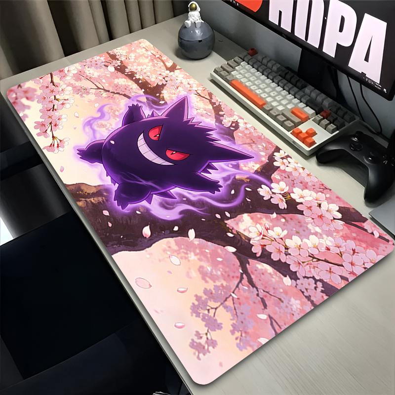 Anime Mouse Pad Pokemon Gengar Gaming Desk Mat Proof Easy Clean Rubber Base Computer Game Keyboard Pad Esports Players MousePad