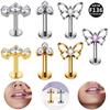G23 Titanium Alloy Lip & Ear Cartilage Butterfly Stud Piercing Jewelry