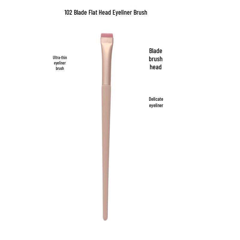 8/12-Piece Pink Makeup Brush Set for Beginners: Includes Soft Bristle Powder, Eyeshadow, and Angled Eyeliner Brushes.