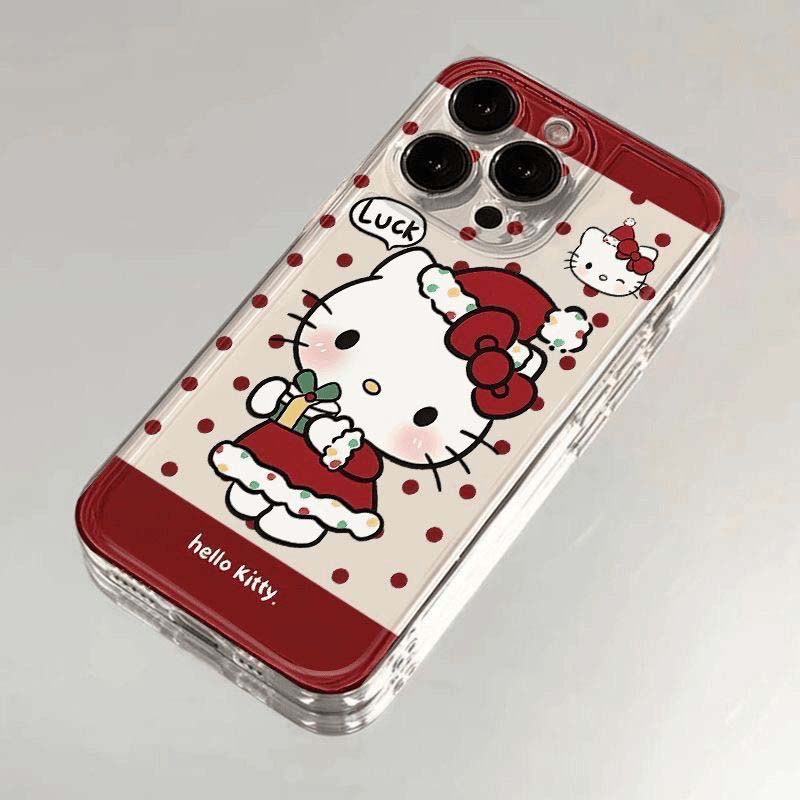 Hello Kitty Chain Transparent Case For Xiaomi Redmi Note 15 Pro 15C 5G 14C Note 14 13 12 Pro Plus 13C 12C A5 5G 4G INS Casing