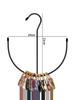 1pc Belt Storage Rack U Shape Multi-Purpose Belt Hanger Stainless Steel Solid Steel Metal Dipped Sorting Rack Tie Scarf Hanger