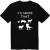 I'd Smoke That Meat Smoking BBQ Barbecue Funny Unisex Crew Neck T-Shirt