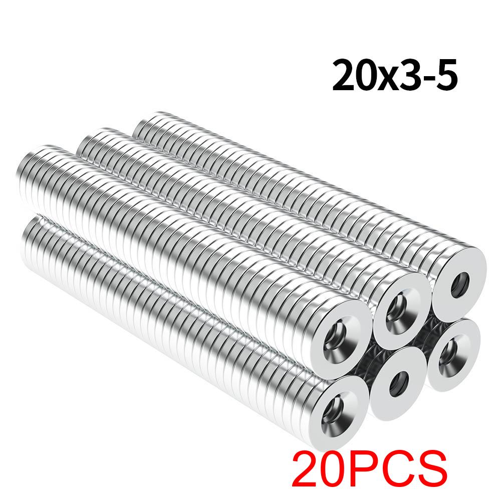 Super Strong Neodymium Magnet N35 NdfeB Permanent Magnetic imanes Round With Holes Powerful Magnets Refrigerator Magnet