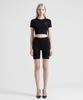 Mejongniateu [Mdn] Maison Logo Short Sleeve Crop Top (2 Colors)