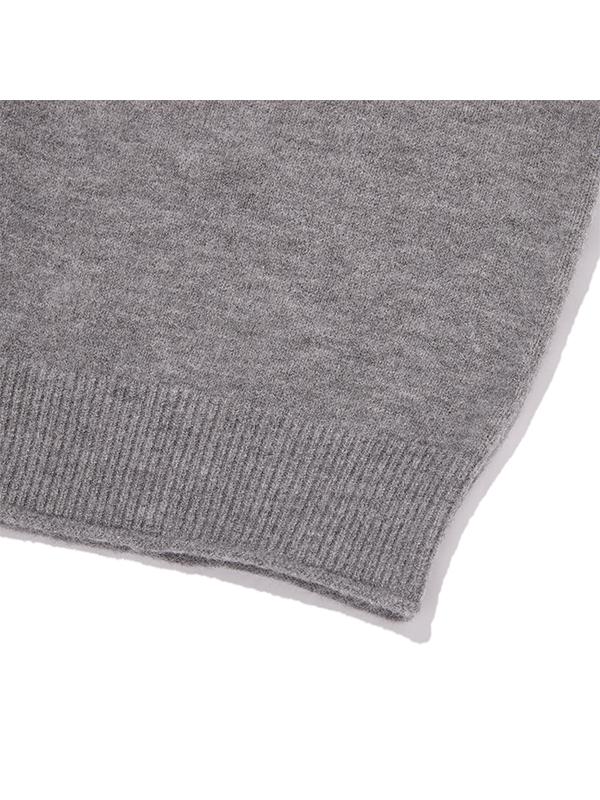 KIRSH Ribbon Cherry Loose Fit Hairy Pullover [Charcoal]
