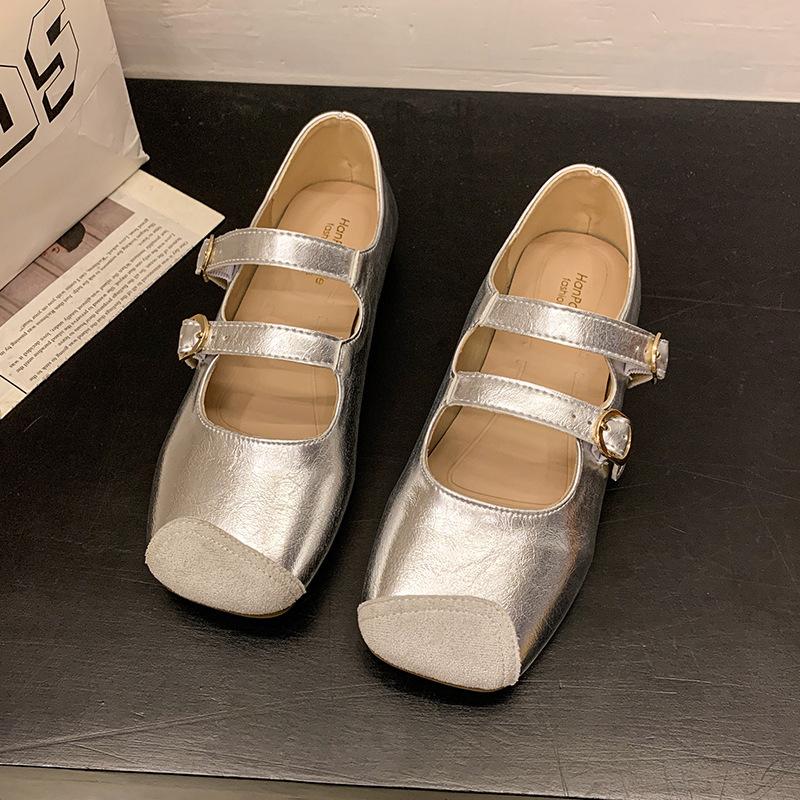 Shallow Soft Sole Matte Retro Niche Single Shoes Women's 2025 Summer New Comfortable Sole with Square Head Women's Shoes