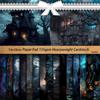Haunted House Cemetery Retro Journal Décor Collage Set - 16 Sheets