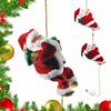 Electric Climbing Santa Christmas Ornament On Rope Ladder Christmas Tree Indoor Outdoor Hanging Christmas Creative Decoration