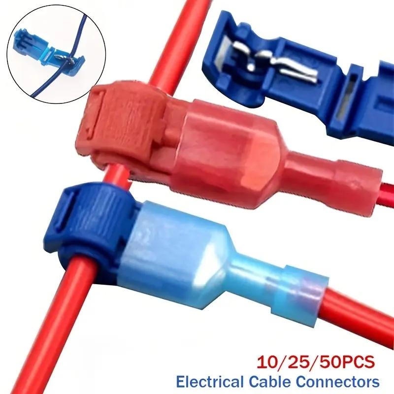 50pcs Quick Electrical Cable Connectors Lock Wire Terminals for Electric Connections, Fast Lead Terminal Connector