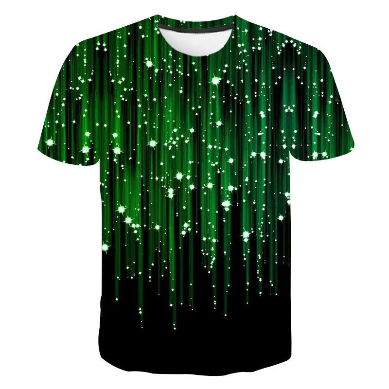 Summer New Men's 3D Short Sleeved T-shirt Animal Tiger Head T-shirt