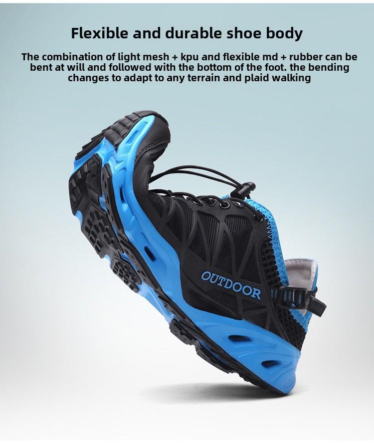 Letní outdoorová rychleschnoucí prodyšná turistická a rybářská obuv pro muže a ženy 2024