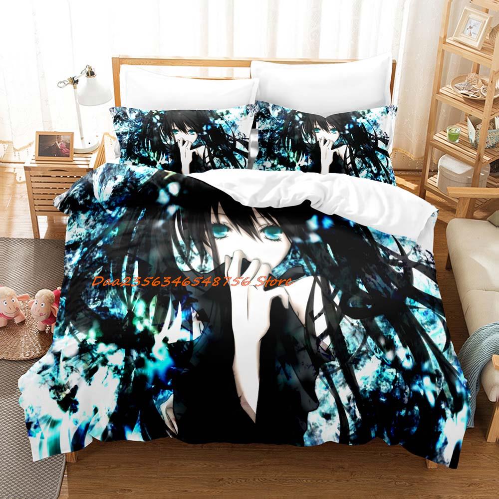 Black Rock Shooter Bedding Set Single Twin Full Queen King Size Bed Set Aldult Kid Bedroom Duvetcover Sets Anime Bed Sheet