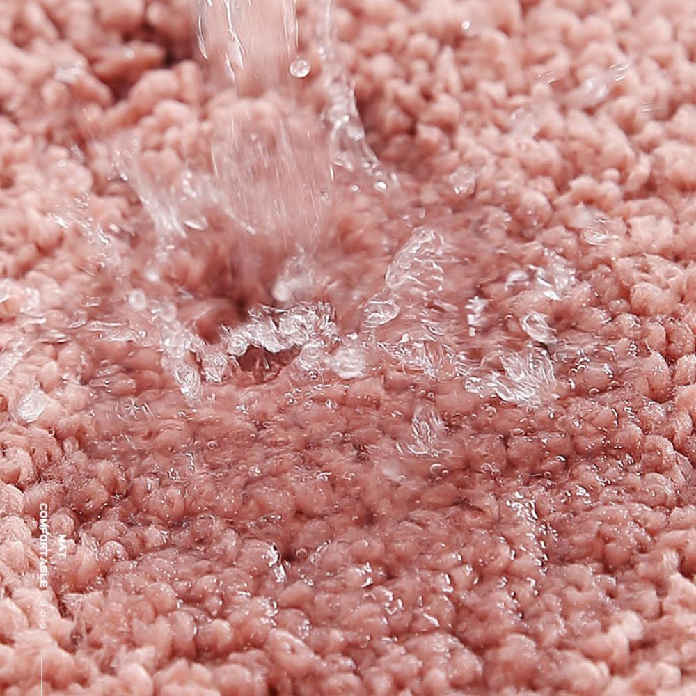 Fleece Engraving Bathroom Thickening Mat Bath Non-slip Carpets In Wash Basin Bathtub Side Floor Rug Shower Room Doormat Memory Foam 3D Pad