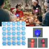 25pcs New Year Christmas Theme LED Luminous Brooch Pin Badge Party Favors DIY DecorationBlue Snowflake