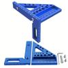Woodworking Square Protractor Miter Triangular Ruler with Dowel Pins High Precision Layout Measuring Tool for Engineer Carpenter