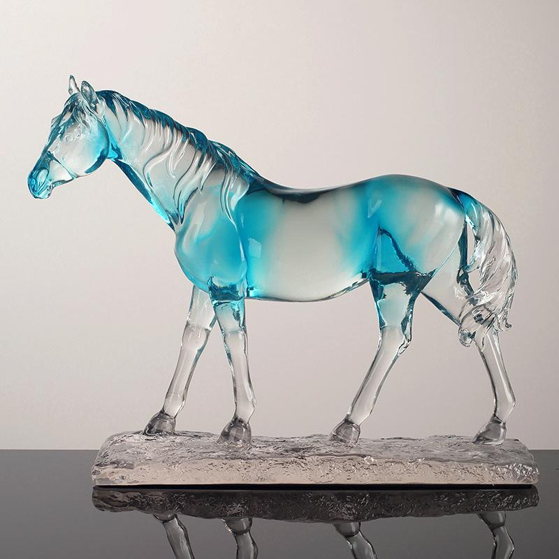 Horse To Success Ornaments Premium High-end Living Room Wine Cabinet Top Office Tabletop Decoration Opening Housewarming Decoration Gift