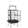 VEVOR Bird Cage, 830 X 790 X 2100 Mm, Open Flat Top, Wrought Iron Bird Flight Cage with Perches, Slide-Out Tray, Plastic Feeders, for Cockatiel