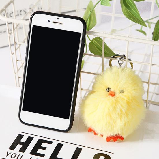 Cute Chick Plush Doll Pendant Car Keychain Key Ring Bag Hanging Decor Gift