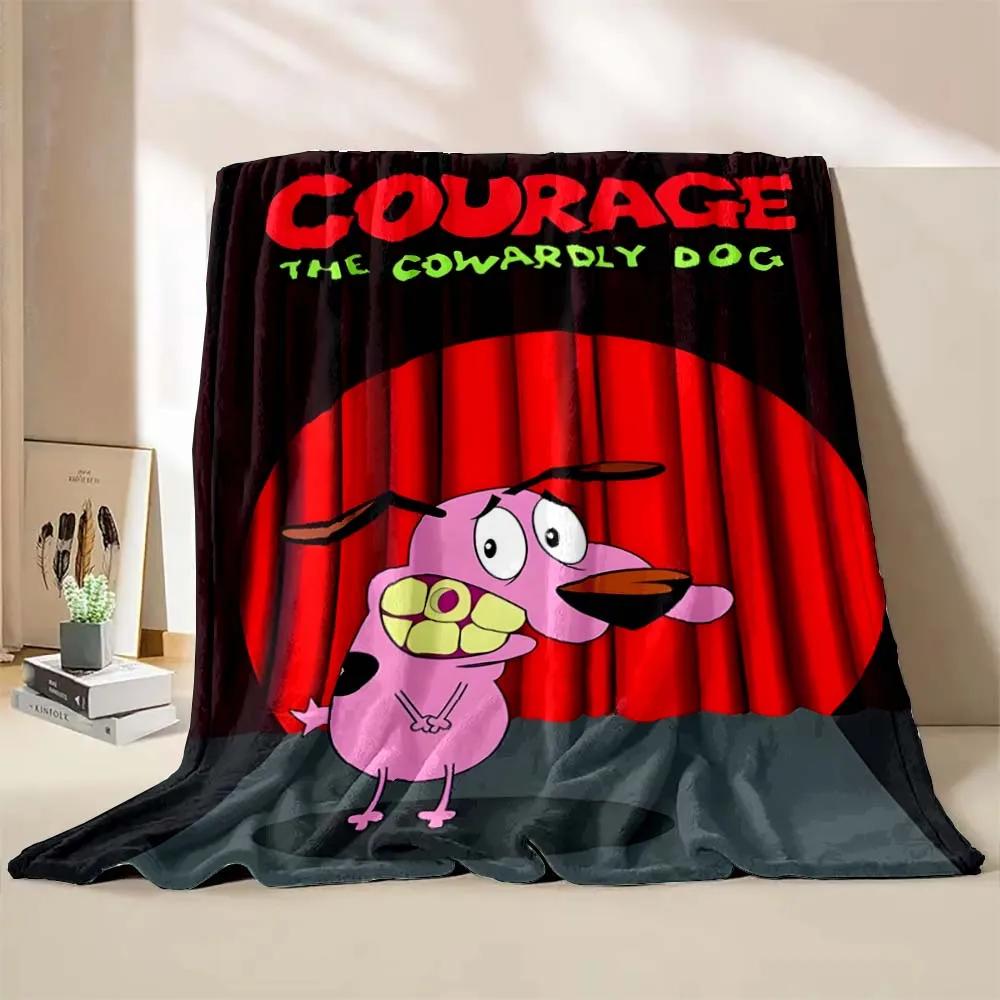 6 Velikostí C-Courage Pes zbabělec Tištěná deka Teplá měkká a pohodlná Deka na doma na cestování Potah na pohovku postel Deka Dárek