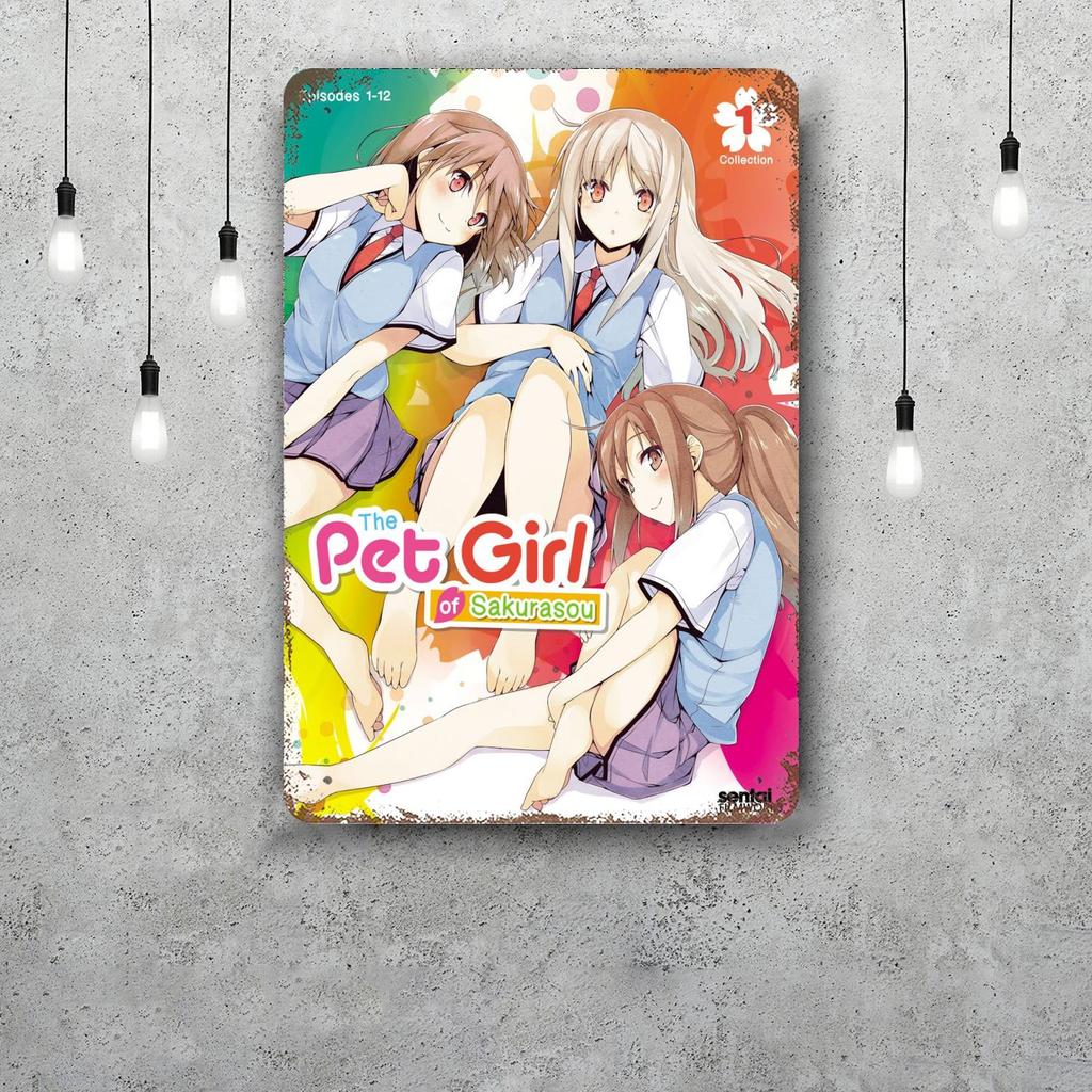 Sakurasou no Pet na Kanojo cartoon Decor Poster Tin Sign Metal Sign Decorative Plaque for Pub Bar Man Cave Club Wall Decoration