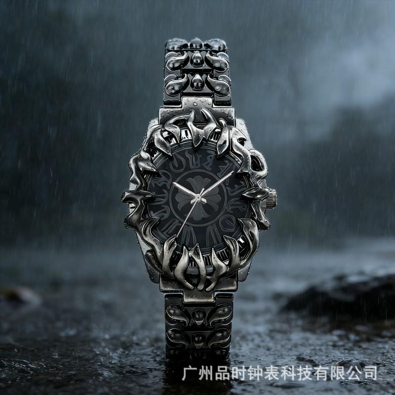 Millennium Alien Claw Watch Men Retro Y2K Cross Iris Quartz Wristwatch