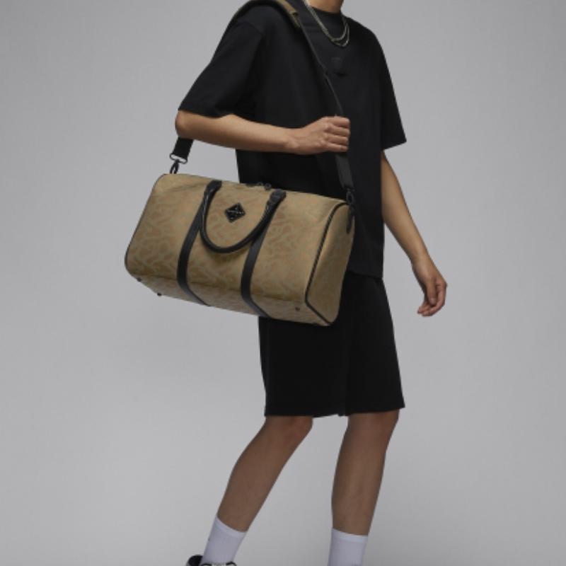 Jordan Icon Logo Adjustable Detachable Shoulder Strap Travel Bag Unisex Travel Bag Light-Olive-Green HQ7570-380