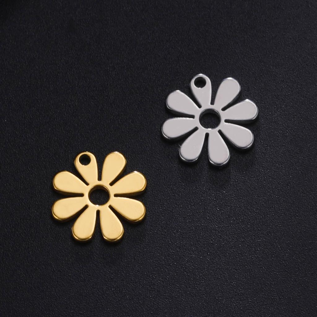 Teamer 5pcs/lot Stainless Steel Charms for Jewelry Making Bear Leaves Stars Pendant Mini Charm Bracelet DIY Accessories Hot Sale