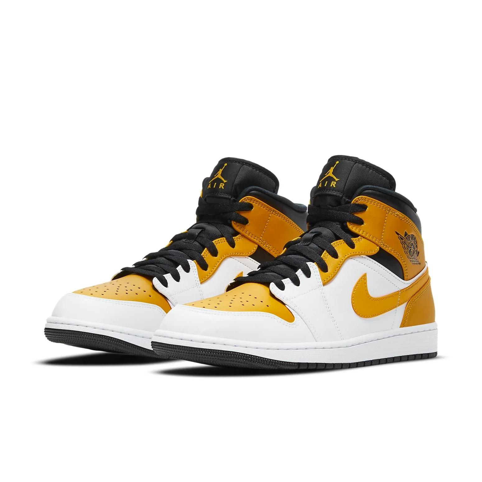 554724-170 Nike Air Jordan 1 Mid University Gold (Men s) 9.5