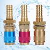 3pcs M10 Red+Yellow+Blue Water Cooled&Gas Adapter Quick Connector Fitting For TIG Welding Torch