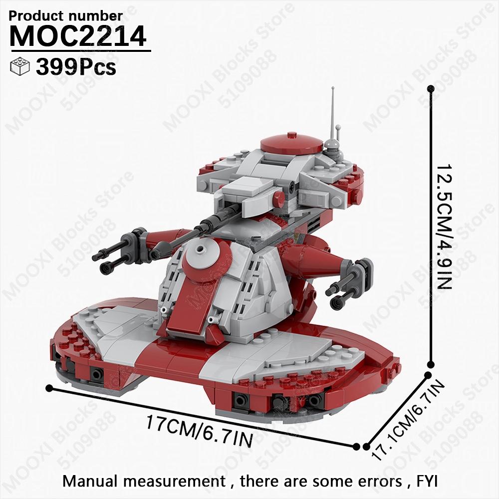MOOXI Star Wars Mech Veicolo Cannone Carro Armato Armi Nave da Trasporto Soldati Modello Mattoncini Fai da Te Blocchi da Costruzione Assemblati Giocattolo per Bambini