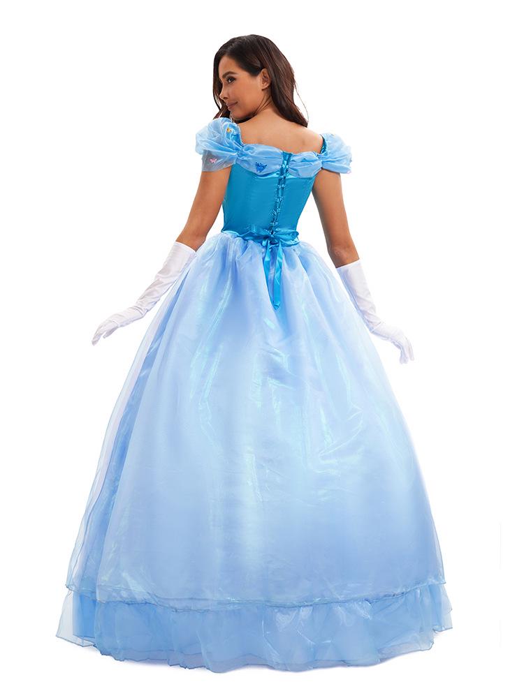 Halloween Cinderella Cosplay Dress: Princess Fairy Tale Costume Set