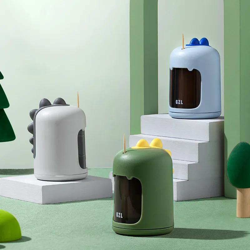Creative Dinosaur Toothpick Box Toothpicks Holder Dispenser Tooth Pick Holder Pop-Up Automatic Dispenser Toothpick Storage Box