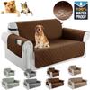 Sofa Cover Waterproof 1/2/3/4 Seater Sofa Slipcover Universal Pet Kids Furniture Protector Quilted Couch Cover With Side Pocket Pad