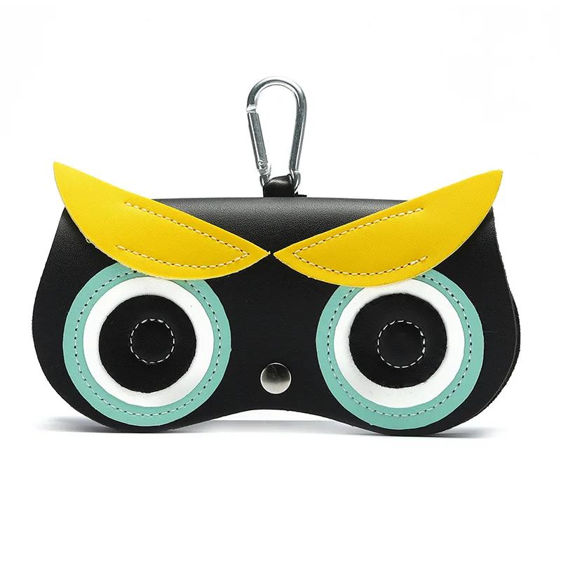 Étui pour lunettes de vue pour femme Fermeture à pression Prévention des rayures Étui de transport en cuir pour lunettes de soleil pour la maison et le voyage