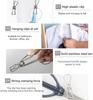 10pcs Stainless Steel Clothespins with Hooks Metal Spring Clips with Hooks Universal Hanging Clips for Offices Kitchens Bathroom