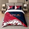 Juego de Ropa de Cama de 3 Piezas Red Bull Racing Sábana Suave y Dos Fundas de Almohada Decoración para Dormitorio del Hogar