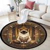 Temple Cat Round Area Rug Under Office Chairs Bedroom Living Room Home Decor