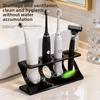 Toilet Sink Toothbrush Holder, Electric Toothbrush Desktop Storage Rack, No-drilling Bathroom Wash and Storage Item Organizer