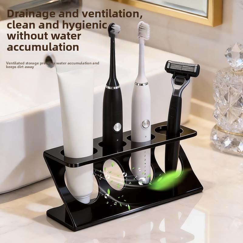 Toilet Sink Toothbrush Holder, Electric Toothbrush Desktop Storage Rack, No-drilling Bathroom Wash and Storage Item Organizer