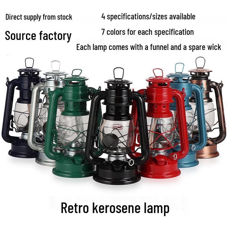 Vintage Kerosene Handheld Outdoor Camping Lamp