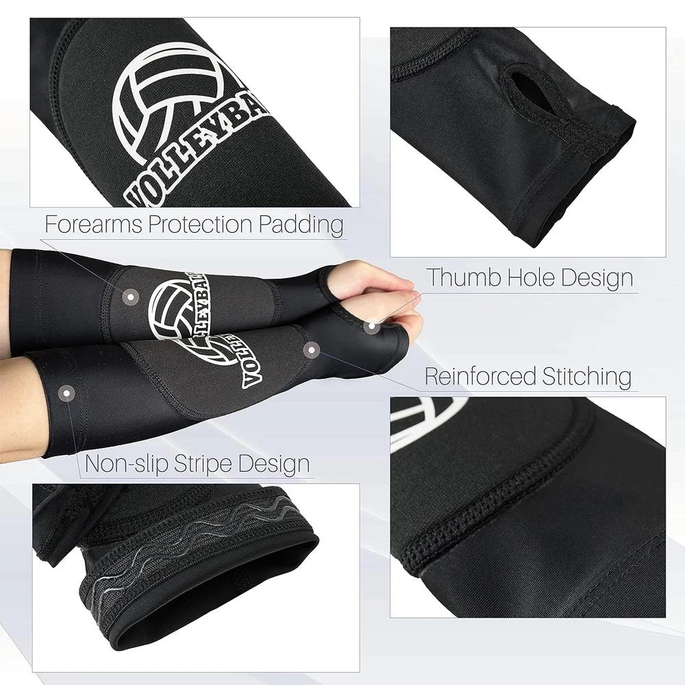 1 Pair Volleyball Arm Sleeve Gloves Forearm Compression Support Brace Protector Sport Guard Training Basketball