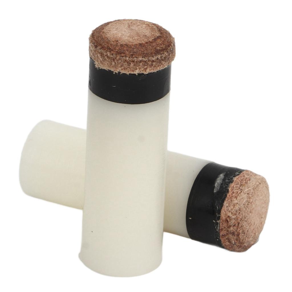 12PCS Pool Cue Tips 11mm PU Leather and Plastic Universal Cue Tip Replacements for Billiard Hall