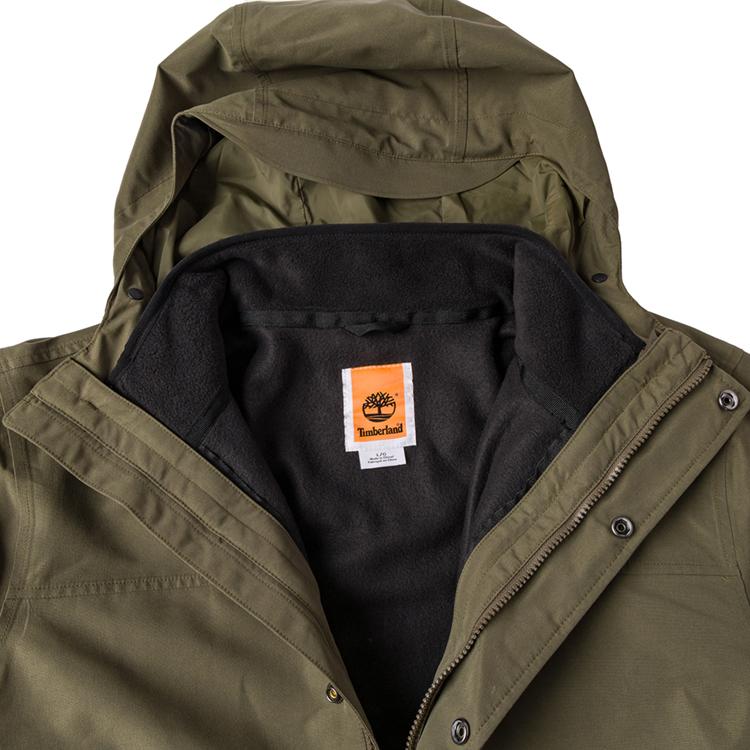 Timberland Waterproof Three-In-One Outdoor Fleece Liner Jacket Men Jacket Army-Green A41S1A58
