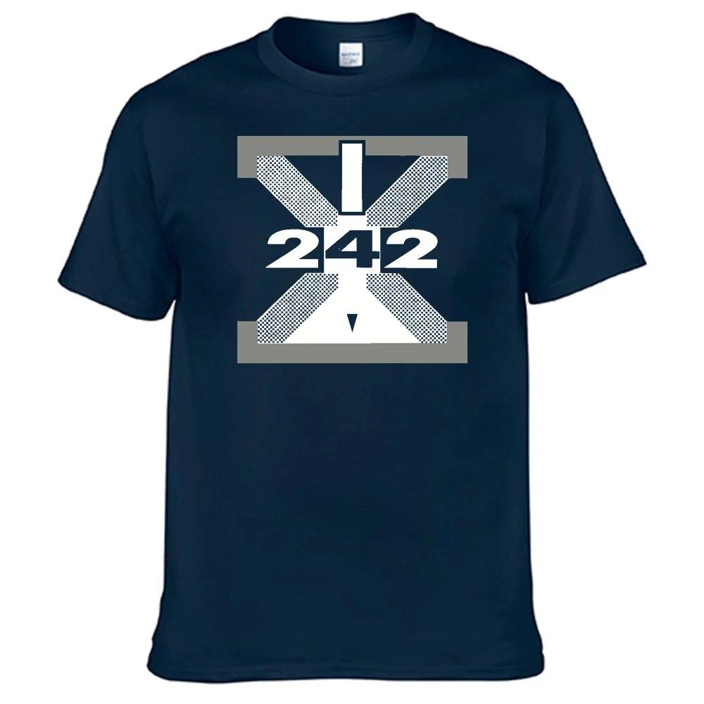 Přední 242 Tričko Unisex 100% bavlna Unisex Dámská košile Nejprodávanější N012