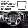 Carbon Fiber Steering Wheel Center Trim For GMC SIERRA 1500 2014-18YUKON 15-18