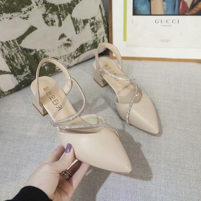 

Shoes Trend 2025 Mirror Luxury Sandal Female Party Sandals Ladies Block Heels Designer Elegant Comfortable Chunky Summer New Hot 40 бежевый