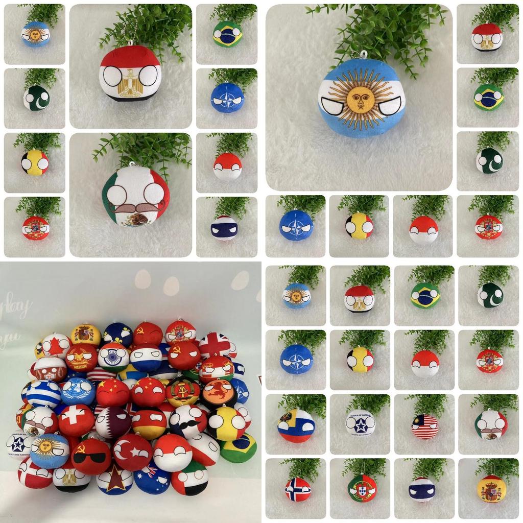 Breloc de pluș moale super pufos cu cristale, cu steagul Argentinei, en-gros 10cm