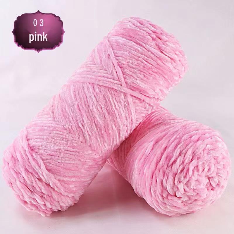 

Chenille Gold Velvet Yarn for DIY Knitting: Scarf, Bear, Bag, or Slippers