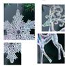 Fashion Acrylic Christmas Crystal Pendants Crystal Transparent Christmas Tree Ornaments DIY Snowflake Crystal Hanging Home