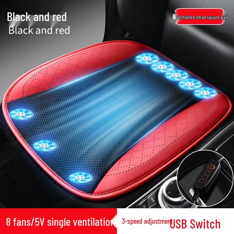 

Дышащая подушка на сиденье автомобиля и грузовика с охлаждающим вентилятором, питание от USB, для лета USB - 5 Fans